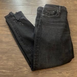 Agolde Black Distressed Women Jeans